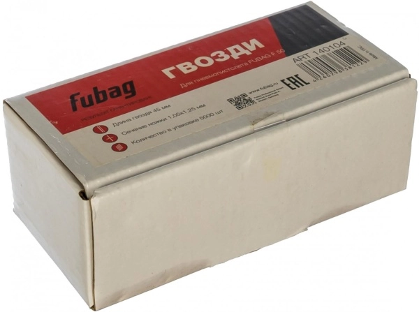 фото гвозди для степлера fubag 140104 1 х 1.25 х 45 мм 5000 шт.