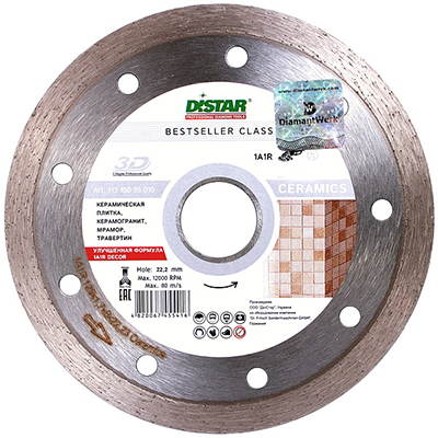 Диск алмазный DISTAR 1A1R 180X1,5X8,5X25,4 BESTSELLER CERAMIC GRANITE